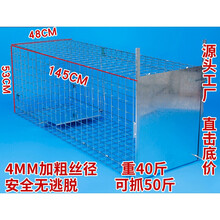 捕狗神器  抓狗工具抓狗神器特大捕狗笼自动捕狗神器逮狗笼捉狗笼捕猫笼通用 网格加大号：93*33*31cm 不带隔间