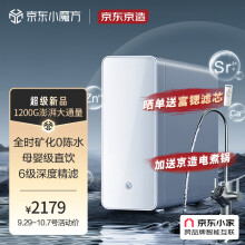 京东京造 1200G富锶反渗透矿物质净水器 家用净水机 零陈水直饮机 过滤器净水器厨下式 5年RO滤芯 免费安装