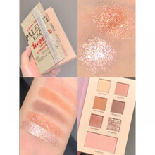 蕾丝眼影盘ins超火小众品牌平价学生闪粉珠光防水大地色小盘便携 1#蕾丝少女+2#心情树洞