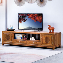 寻古红木家具非洲鸡翅木（学名：非洲崖豆木）电视柜实木新中式矮柜视听柜电视机柜Q 长198*宽48*高50cm