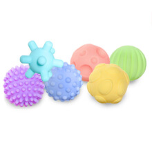 抚触球新生儿 抚摸球辅助球婴儿感触球 新生的儿抚触身体按摩球抚触球儿童小球 紫色刺猬按摩球 (可咬可水煮)