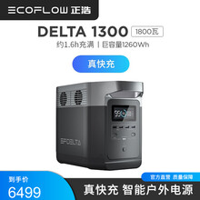 EcoFlow正浩快充户外UPS移动电源220v车载自驾游电池1800w功率太阳能充电宝 DELTA 1300-1800W-1260Wh