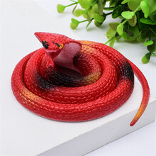 表演恶搞道具仿真橡胶蛇75cm仿真整蛊吓人玩具创意软胶假蛇道具 眼镜蛇红色 75CM左右