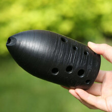 杉贝 SHANBEI 10孔十孔树脂埙防摔可水洗入门初学演奏树脂埙乐器抖音同款 G调玄黑色