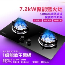 好太太煤气灶家用双灶台式嵌入式燃气灶两用天然气液化气猛火炉具 7.2KW双猛火+熄保+防爆面板 天然气
