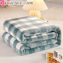 洁丽雅（Grace）夏季毛巾被纯棉午睡学生宿加厚毯子空调被200*230cm 清凉牛牛 200*230cm