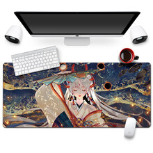 镇魂歌 鼠标垫超大号游戏动漫定制周边订做加厚锁边电脑办公键盘垫桌垫 和服阴阳师 400x900x4mm