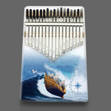 17音彩色kalimba手拨琴拇指琴五指便携式手指钢琴 直板彩色ZA406