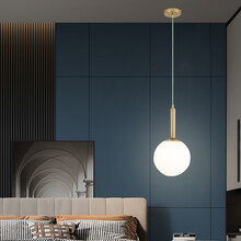 米格思床头灯卧室吊灯现代简约轻奢单头网红北欧小吊灯餐厅灯背景墙灯 【80%客户选购搭配】F款_暖光