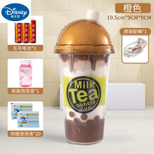 迪士尼（DISNEY） 智益玩具抖音吹泡泡相机少女心ins网红奶茶杯泡泡机棒全自动防漏女孩玩具 咖啡(电池+1瓶泡泡水+背带+20包泡泡液)