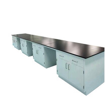 华世创怡 钢木靠边实验台 操作台钢木边台中央台化验室化学试验工作台