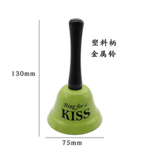 曲漾 铜铃铛复古家用呼唤大码超响老人玲当叫人铃学校上课铜手摇铃铛 75MM带字手摇铃（绿色）