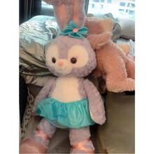 七夕情人节生日礼物超大星黛露公仔史黛拉兔子毛绒玩偶带骨架衣服61儿童节礼物送小孩定制款 125CM骨架兔子+蓝裙+芭蕾鞋+发饰 (四肢耳朵 尺寸都是连带耳朵的