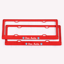 车牌架框车牌照套大众车牌架速腾途观L朗逸CC帕萨特高尔夫宝来探岳凌渡Rline牌照框 红色 R