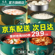 乘泰 迷你电饭煲小1人-2人家用电饭锅小型一人单人煮饭锅多功能智能可预约蒸饭锅家用电器小型定时 升级款绿色-手动旋钮26 I 带1蒸笼 3-4人用