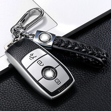 驰卡行 奔驰钥匙套适用奔驰E300LE260Ls320s400glc260gle350A级钥匙包壳扣 智能款A款 汽车钥匙扣