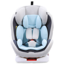 儿童安全座椅汽车通用可躺可坐后座能360°旋转适合0-12岁宝宝婴儿 月光蓝安全带款
