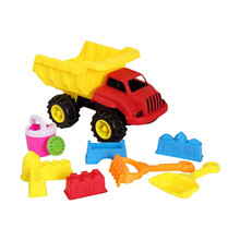 儿童洗澡沙滩戏水早教挖沙漏铲子玩沙土玩雪亲子互动玩具 8件套沙滩车