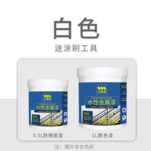 三青 水性防锈漆金属漆防腐防晒除锈金属漆铁门翻新漆户外铁栏杆油漆暖气片漆家用防生锈套餐  1L白色金属漆+500ml防锈底漆 带施工工具