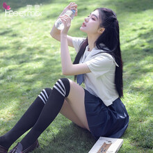 霏慕情趣内衣jk制服 日系软妹制服诱惑校园装 7034 白领蓝裙