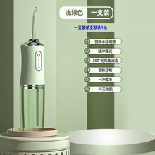 ZIALEN便携式家用去结石仪器电动冲牙器正畸牙齿水牙线清洁牙结石洗牙器 淡绿色配一个喷头