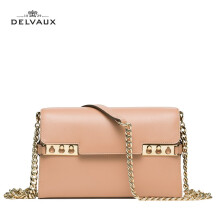 Delvaux 包包奢侈品女士斜挎包单肩手拿链条包TempetePochette系列生日礼物送女友 茶色
