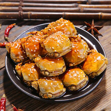 香辣蟹罐装熟食小螃蟹即食全母蟹蟹大闸蟹钳切蟹麻辣海鲜零食 380克公母2罐(香辣)