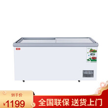 珠峰展示冰柜商用大容量保鲜冷冻两用透明玻璃卧式岛柜冷藏冰箱展示柜 长1000x700x850mm铜管280L