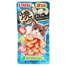 伊纳宝妙好猫零食 烤鱼多多饼干软鱼磨牙洁齿训练宠物猫咪零食25g 金枪鱼蛤蜊海鲜