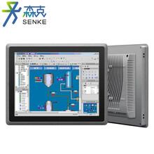 森克 工控一体机全封闭 工业平板电脑 触摸屏嵌入式电容电阻触控PLC组态壁挂自动化设备上架式工控机10.4英寸