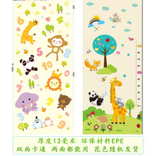 宝宝爬行垫环保垫儿童双面防滑地垫婴幼儿学步防摔爬爬垫可折叠游戏智趣开发垫子 180*200（随机配色）1.3CM爬爬垫