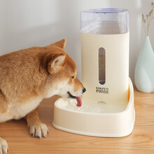KimPets宠物自动喂食器狗碗猫碗猫粮桶猫咪饮水器自动喂水流动投食器免插电储粮桶宠物用品 自动喂水器（3800ml）白色