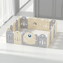 澳乐百变折叠游戏围栏宝宝防护栏栅婴儿爬行垫儿童室内家用地上学步安全栅栏16+2