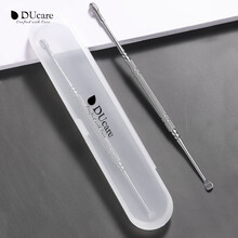 黛蔻（DUcare）粉刺针去黑头针套装工具挑痘夹不锈钢暗疮针祛痘针镊子压挤痘痘工具细胞夹 （单支）双头掏耳勺 4支挑粉刺工具