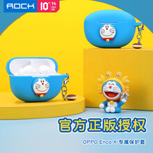 ROCK OPPO Enco X耳机保护套oppoX耳机套个性创意哆啦A梦硅胶软壳蓝牙耳机保护壳