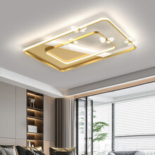 VVS美学灯 现代简约轻奢led客厅吸顶灯长方形北欧时尚家用大气大厅灯具个性创意卧室房间灯饰 客厅灯 直径110*70cm无极调光+遥控