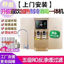 直饮净水器【上门安装】净饮一体机 家用直饮加热一体净水机RO反渗透厨房壁挂台式冷热饮水机 采栗 升级款香槟金冰热一体机+矿物水+果蔬消毒