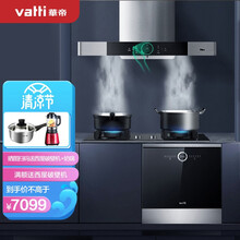 华帝（VATTI）烟灶套装 欧式抽油烟机燃气灶具洗碗机 22大吸力厨房三件套 i11143+60B+E5 (天然气)