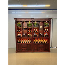 陌利实木红酒柜会所超市红酒白酒陈列柜酒庄酒吧葡萄酒洋酒展示柜陌利陌利 240两个组合