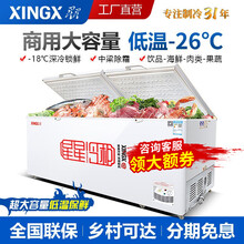 星星（XINGX）冰柜商用大容量408升/518升/718升冷藏冷冻冰柜单温卧式冷柜超市储藏节能冰箱 518升（长1683*宽670*高880）