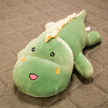 恐龙抱枕可爱恐龙公仔毛绒玩具布娃娃玩偶送女生日睡觉抱枕夹腿少女心礼物生日礼物 女生七夕情人节礼物 绿色软体恐龙 80厘米【柔软不掉毛棉填充】