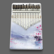 17音彩色kalimba手拨琴拇指琴五指便携式手指钢琴 直板彩色ZA411