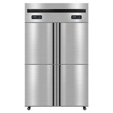 坤创 商用四六门冷藏冷冻大容量冰柜厨房冰箱 立式不锈钢双温电冰柜酒店蔬菜保鲜柜 四门冷冻厨房冰箱