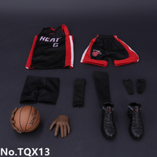 1:6兵人衣服湖人队球衣队服客场黄色金色款人偶模型配件 3