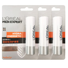 欧莱雅男唇膏男士滋润补水保湿不沾杯嘴唇防冻干燥干裂脱皮起皮唇油护唇无色润唇膏男生唇膜男学生保养护肤品 3支装