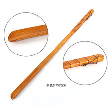拔鞋器 实木质鞋拔子超长 长柄鞋拔穿鞋器鞋把子鞋抽懒人穿鞋提鞋器 荷木竹节鞋拔70cm