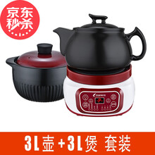 顺兴发 全自动煎药机药煲煎药壶中药壶养生壶陶瓷熬药电砂锅药罐分体式触摸中药锅电药壶煎药器 触摸款3L壶+3L煲 套装