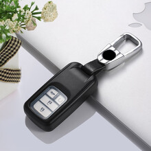 铝合金本田汽车钥匙套包扣十代雅阁思域crv皓影缤智xrv凌派冠道urv奥德赛飞度杰德艾力绅享域钥匙壳 智能款（钢琴黑+车标扣） 本田