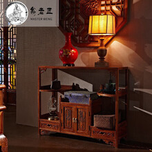 翁老匠 红木家具非洲花梨（学名：刺猬紫檀）实木茶水柜中式餐边柜 柜子 储物柜 间厅柜 茶水柜