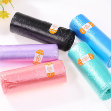 背心型家用加厚一次性垃圾袋背心式手提垃圾袋环保塑料袋大号 颜色随机4卷装